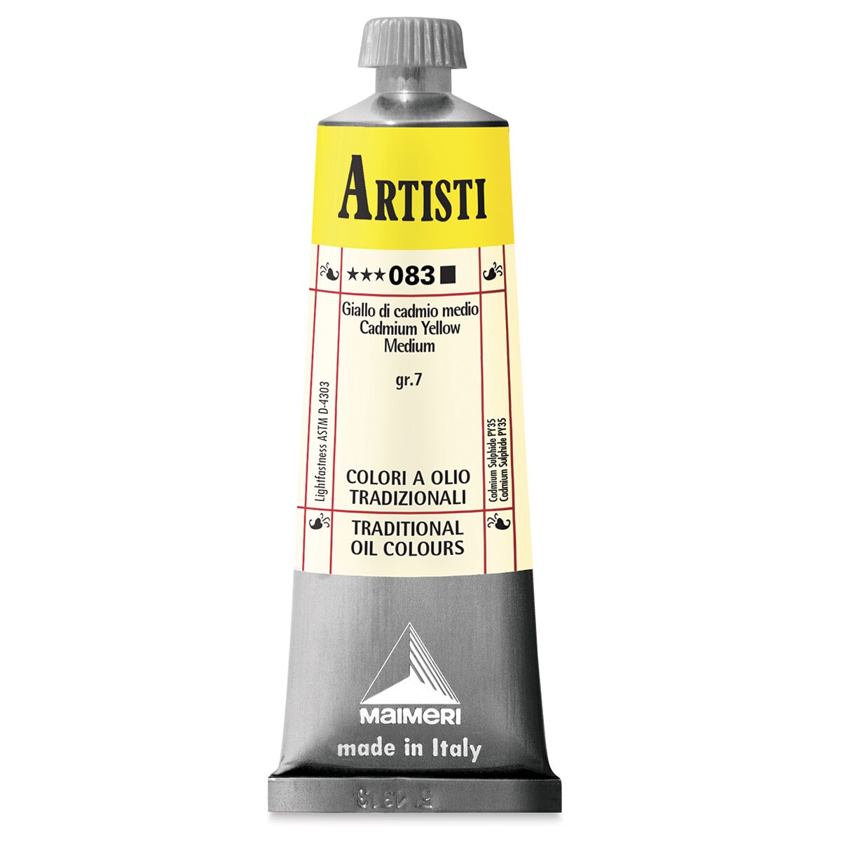 Maimeri Artisti Oil Color - Cadmium Yellow Medium, 60 ml tube