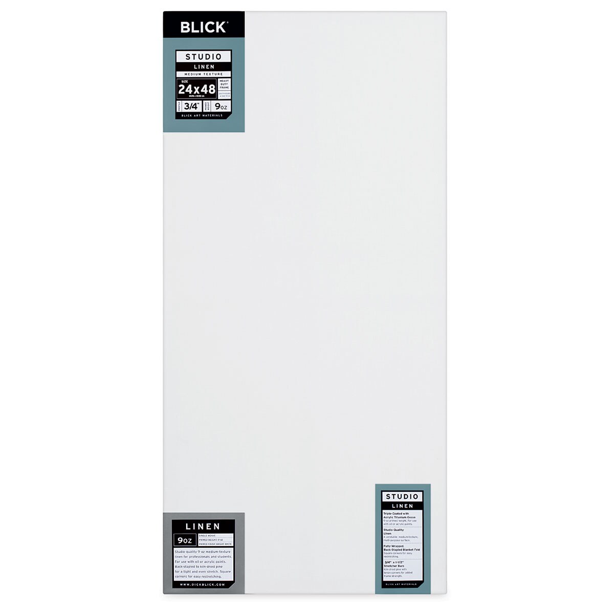 Blick Studio Linen Stretched Canvas - 24" x 48", Traditional 3/4" Profile