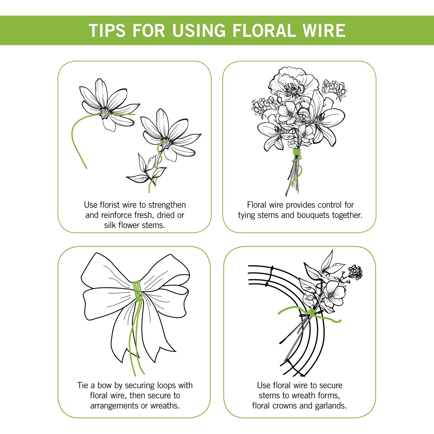 Floracraft 26 Gauge Floral Wire-Bright Silver 270 ft