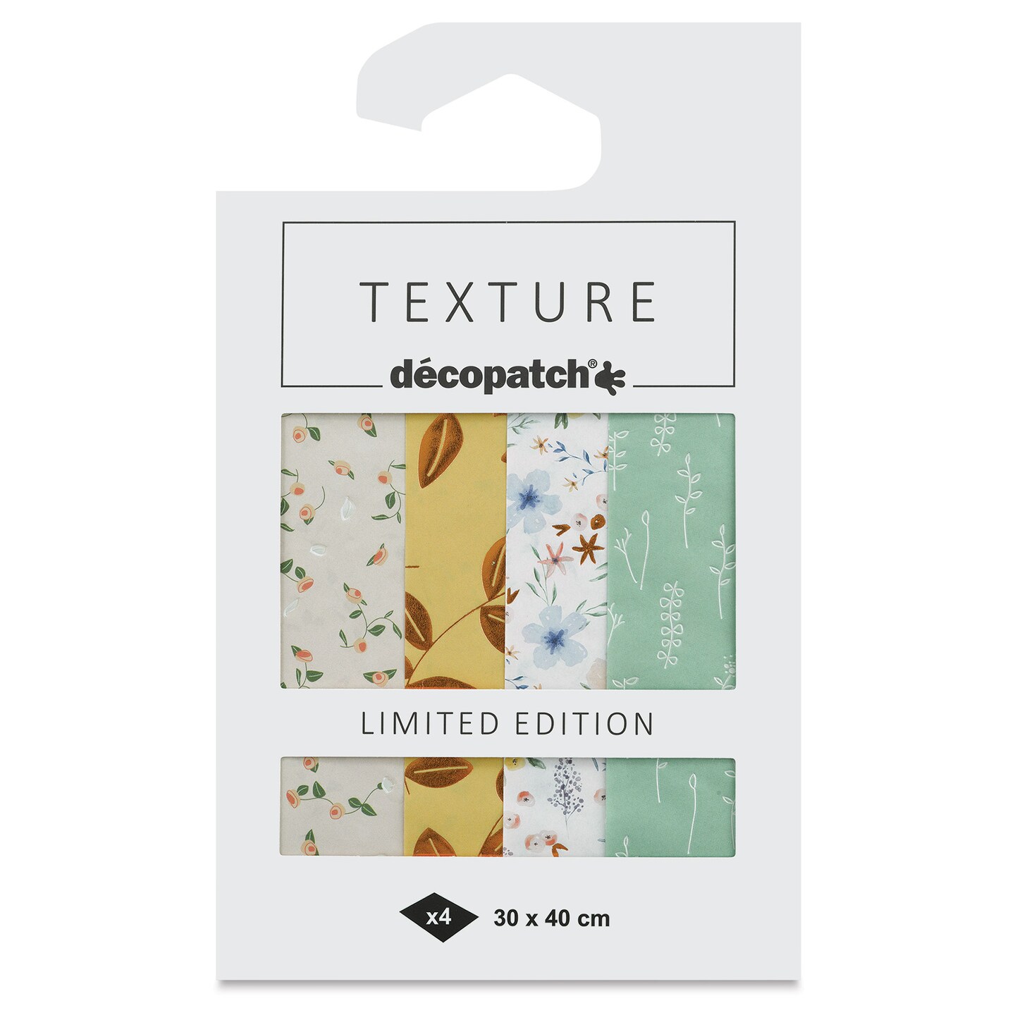 DecoPatch Foil Paper - Limited Edition, Garden of Paradise, Set of 4, 16" x 24"