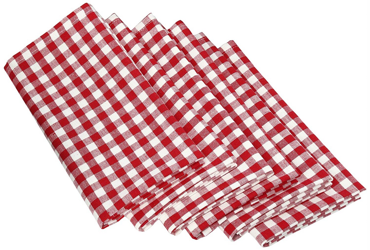 DII Tango Red Gingham Check Napkin (Set of 6)