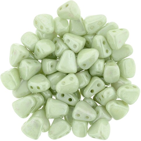 Nib-Bit Beads, Luster Opaque Prairie Green, 8 grams