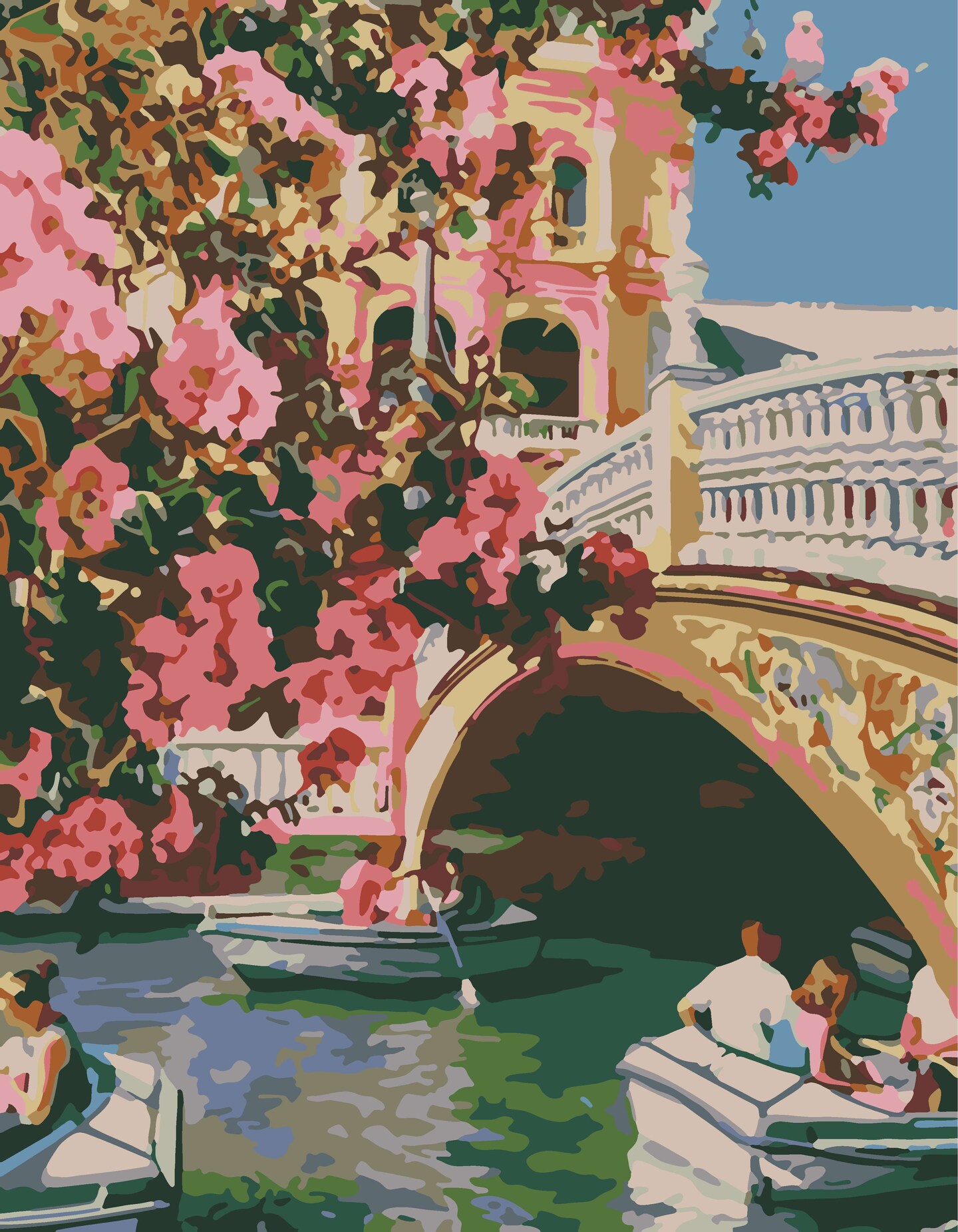 Artwille DIY Paint by Numbers for Adults and Kids, Acrylic Painting Kit "Romantic Mood", 13.8