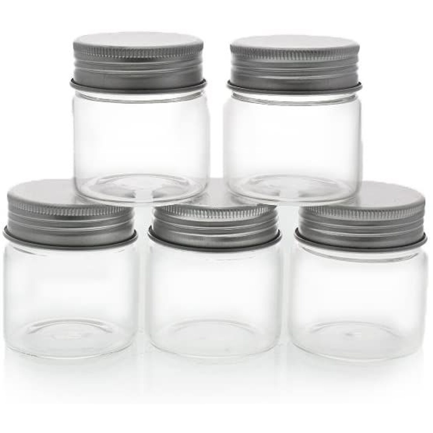 Glass Cookie Jar with Stainless Steel Airtight Lids + Marker