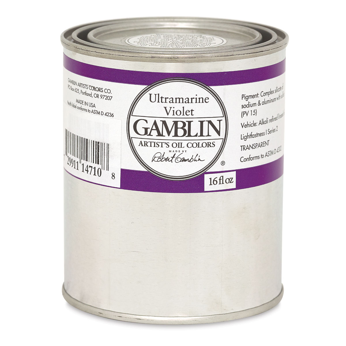 Gamblin Artist&#x27;s Oil Color - Ultramarine Violet, 16 oz Can