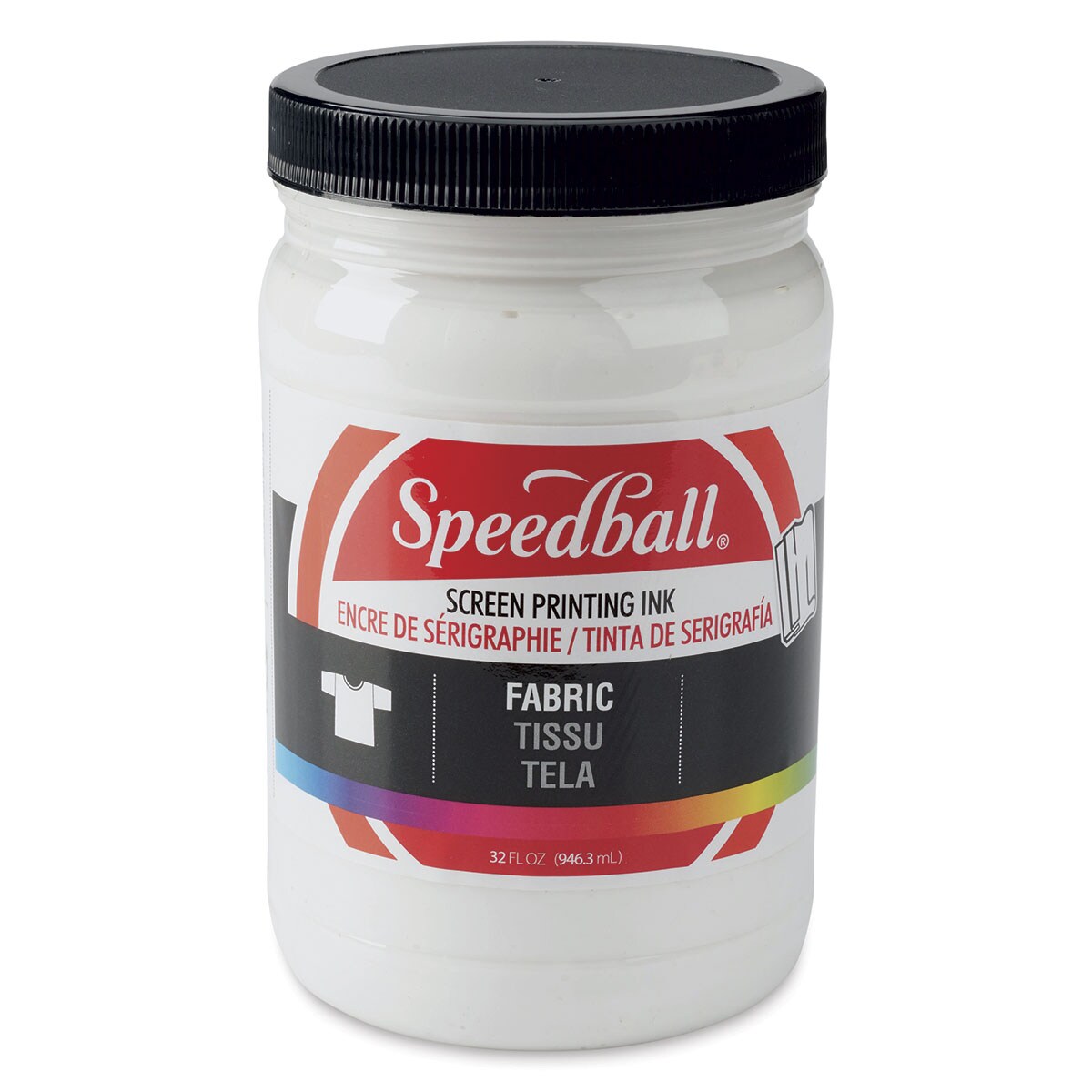 Speedball Fabric Screen Printing Ink - White, 32 oz, Jar