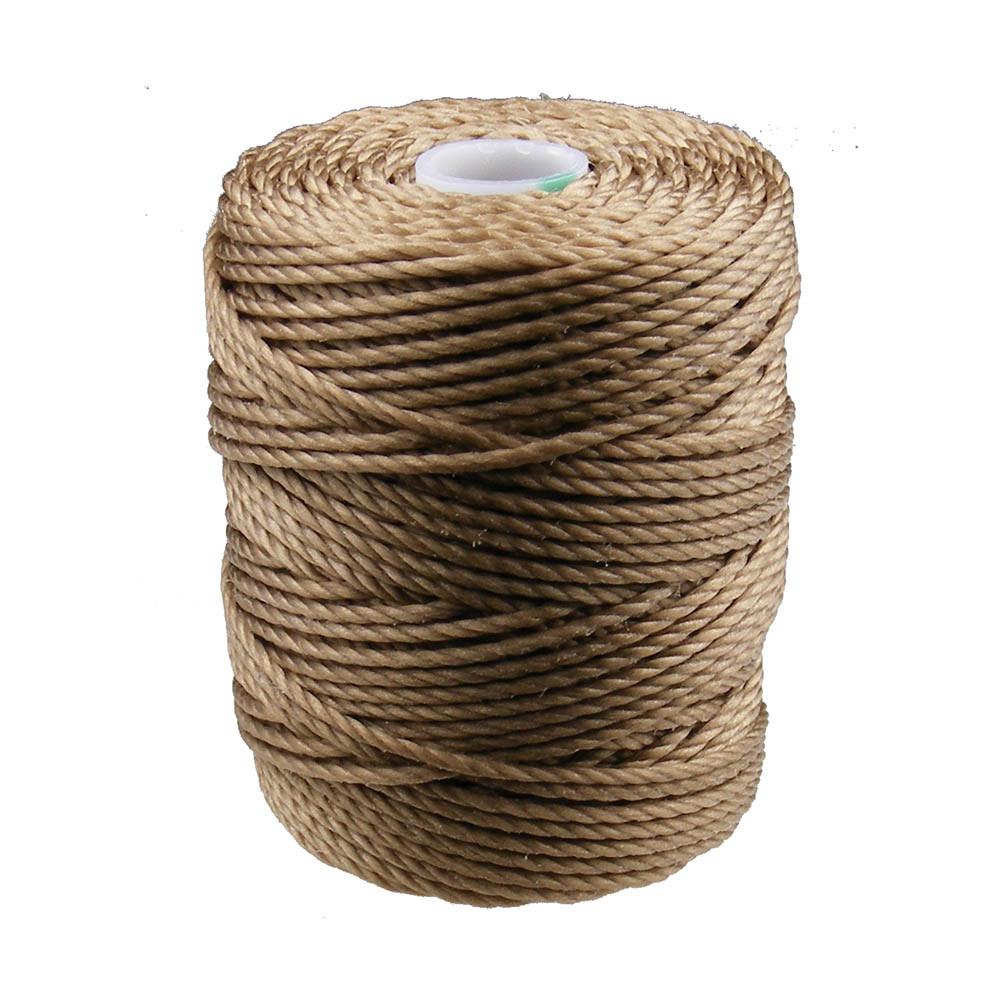 C-Lon Tex 400 Heavy Weight Bead Cord, Dark Tan ,1.0mm, 36 Yard Spool