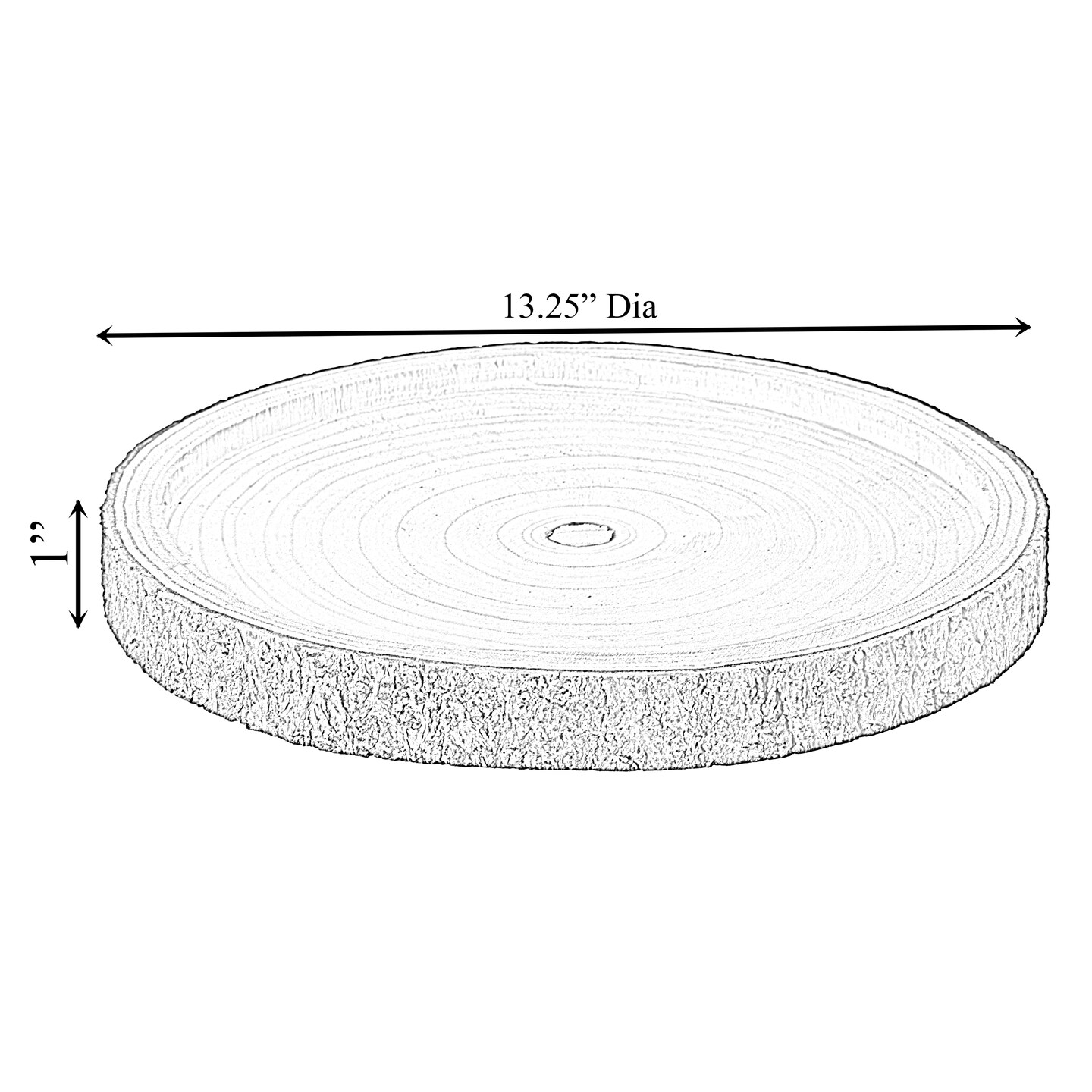 Natural Wooden Bark Round Slice Tray, Rustic Table Charger Centerpiece