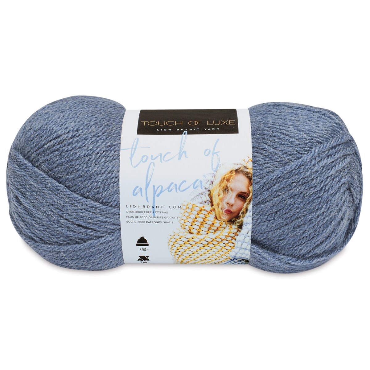 Lion Brand Touch of Alpaca Yarn - Dusty Blue
