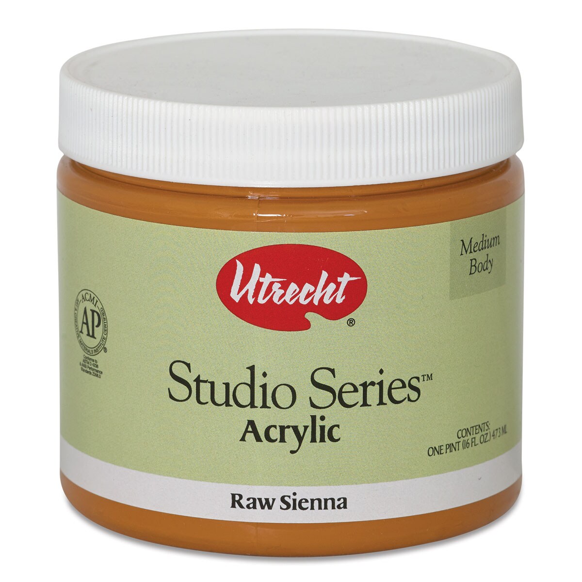 Utrecht Studio Series Acrylic Paint Raw Sienna, Pint Michaels