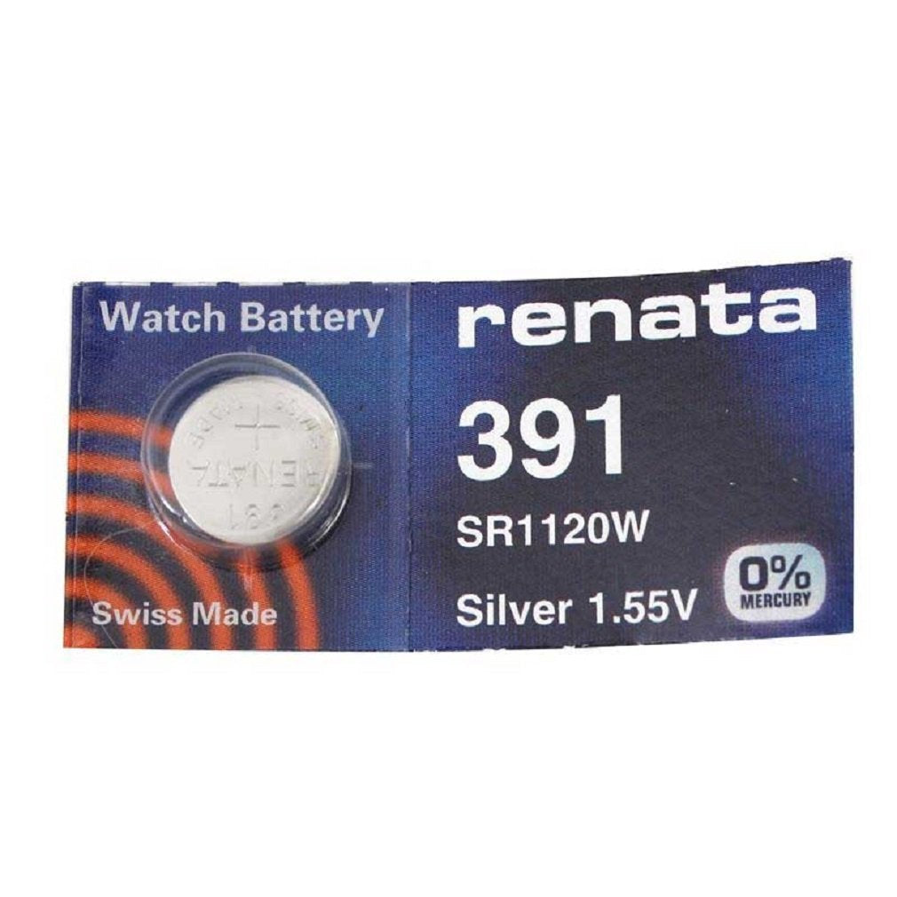 Renata Watch Battery Swiss Made Renata 391 or SR1120SW Or AG8 1.5V (2 Batteries, 391 Or SR 1120 SW)
