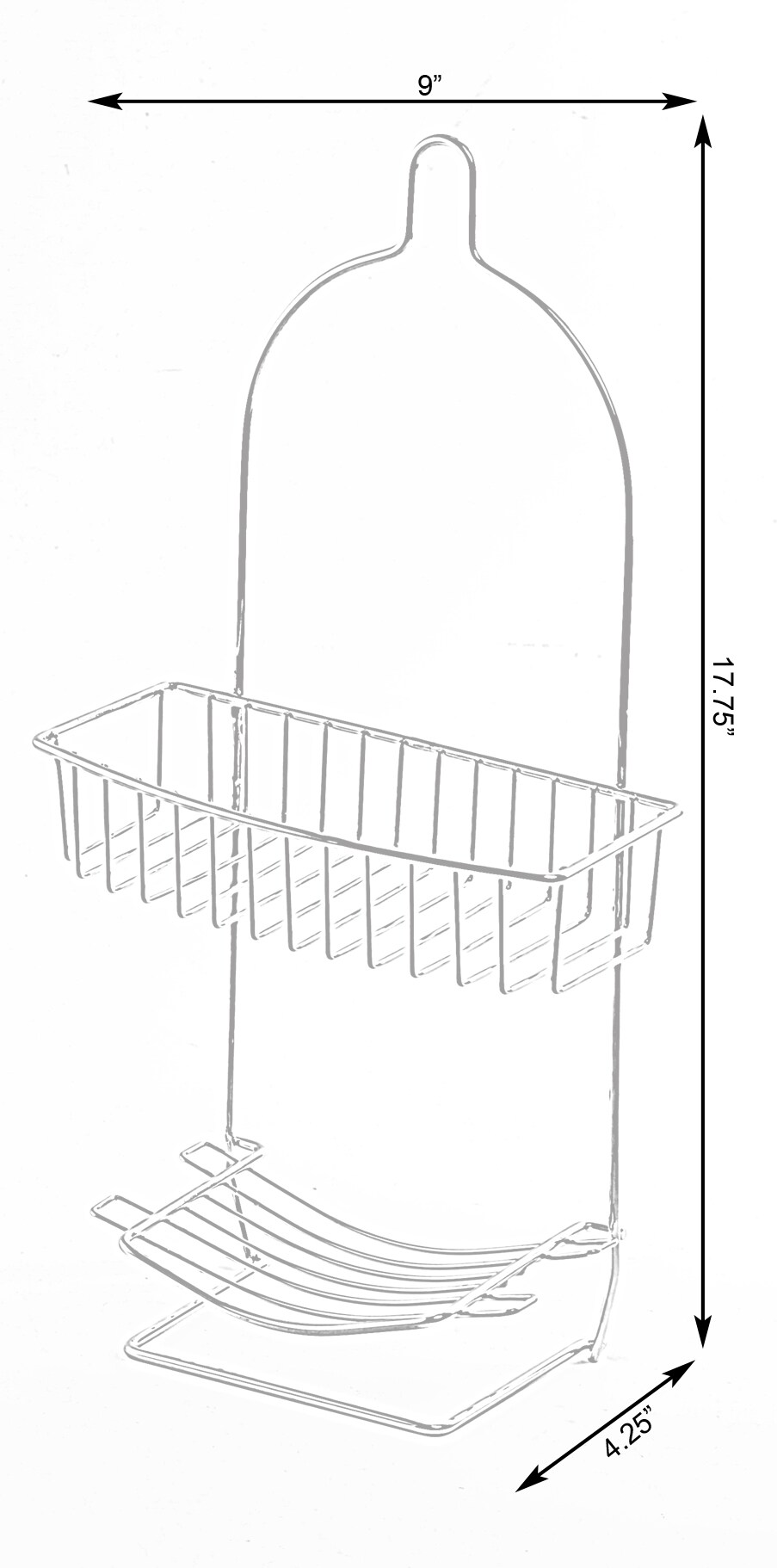 Metal Wire Hanging Bathroom Shower Storage Rack