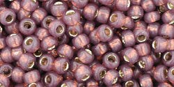 Toho 8/0 Round Japanese Seed Bead, TR8-2114, Silver Lined Milky Nutmeg