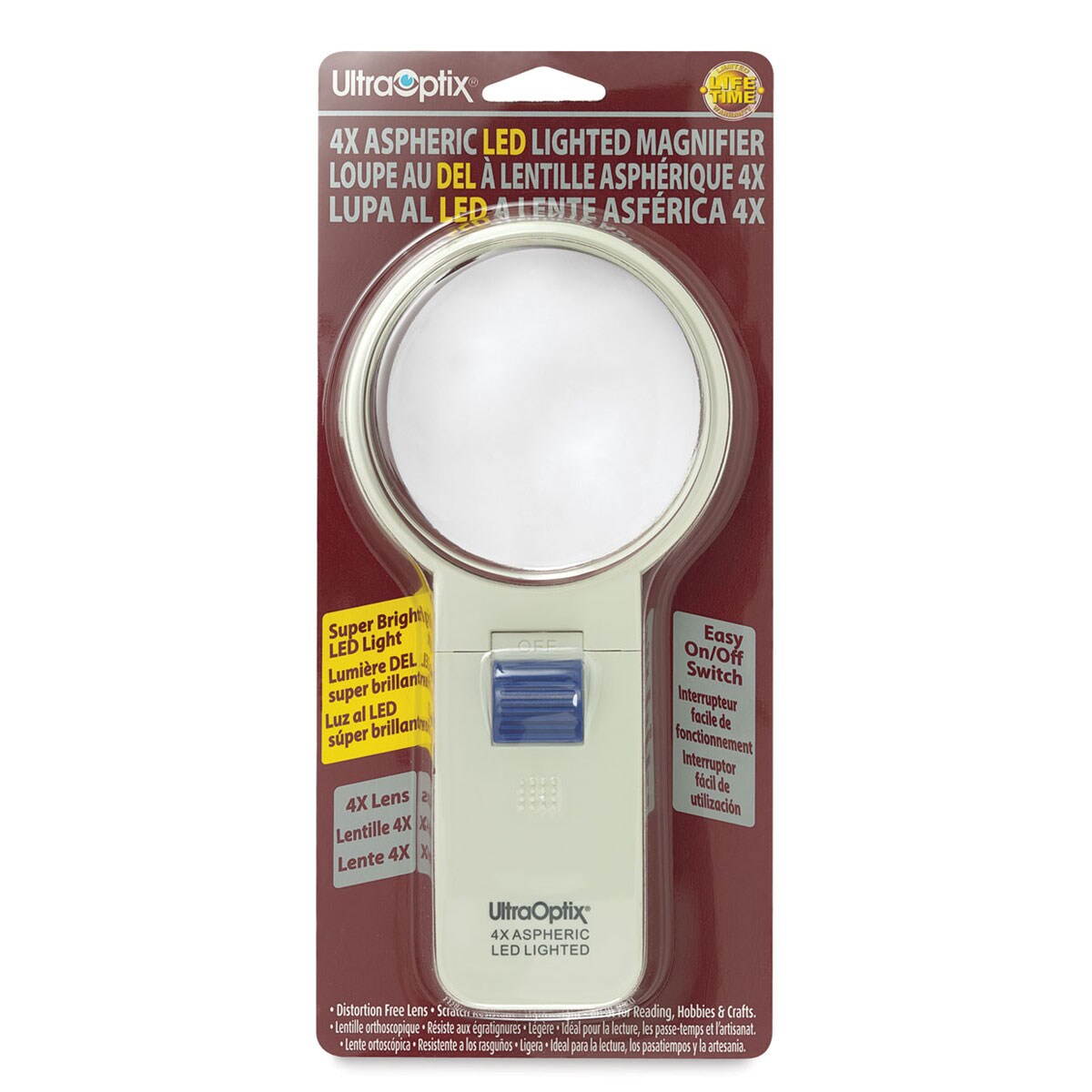 Carson Illuminated Handheld LED Lighted Magnifier - 3&#x22;Dia.