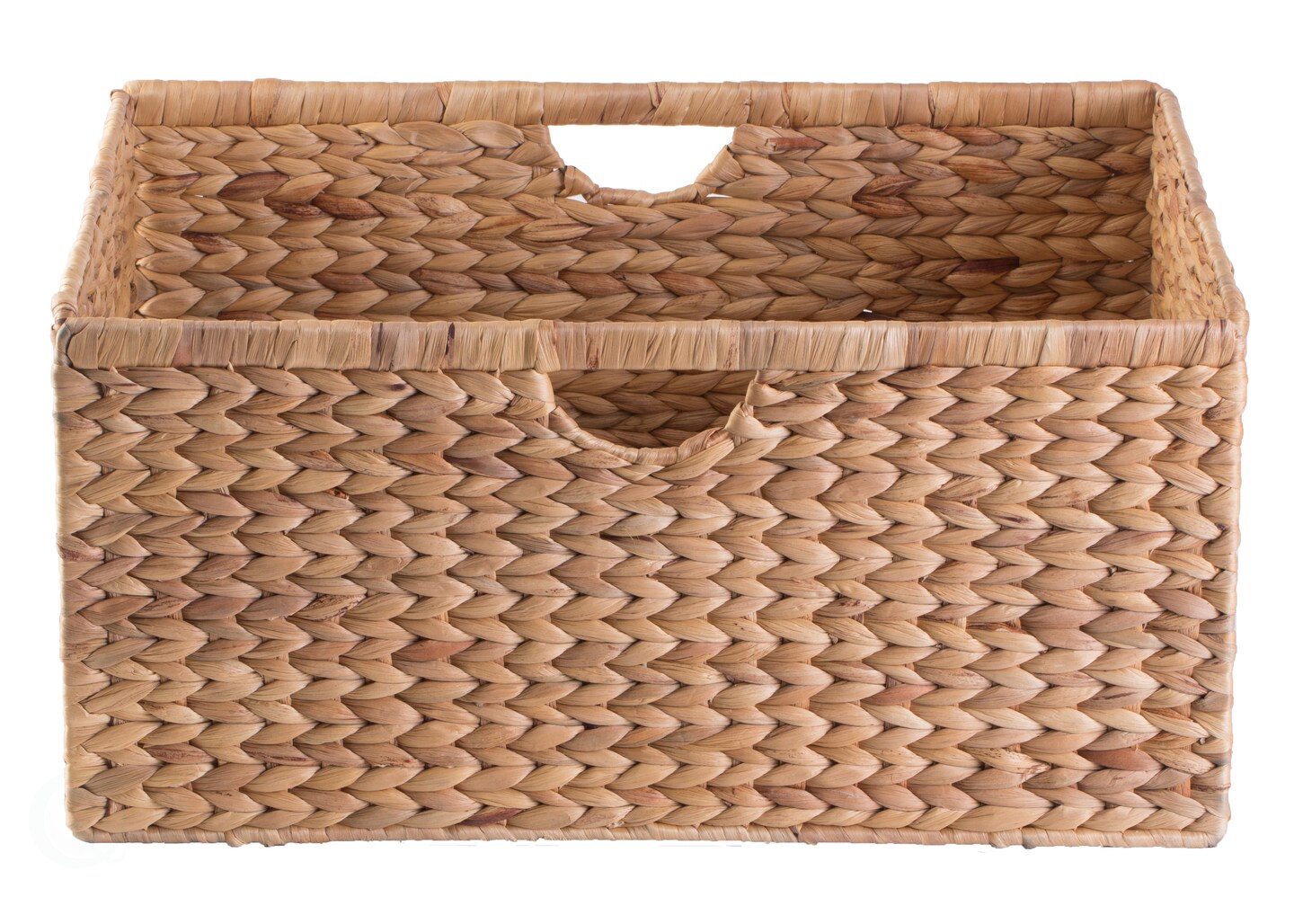 Vintiquewise Hyacinth Basket - Rustic Handwoven Multipurpose Foldable Storage Organizer Decorative Laundry Totes and Woven Storage Bin for Bedroom, Living Room, Bathroom, Pantry and Closet