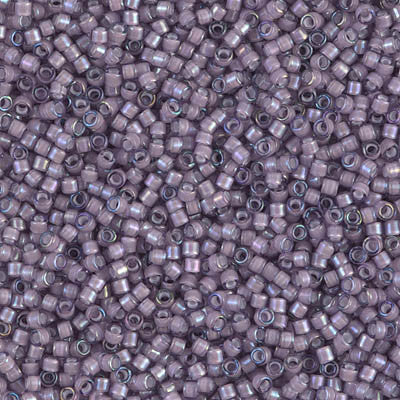 Miyuki Delica Bead 11/0, DB1789, White Lined Amethyst AB, 5 grams