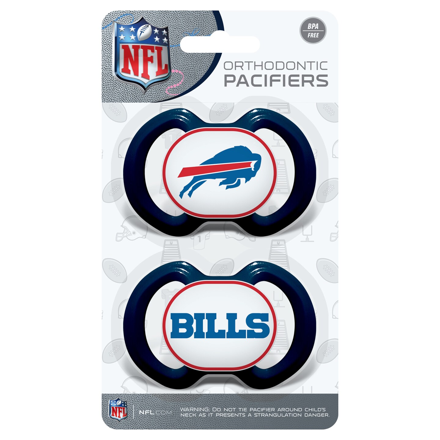 BabyFanatic Pacifier 2-Pack - NFL Buffalo Bills - Officially Licensed  League Gear