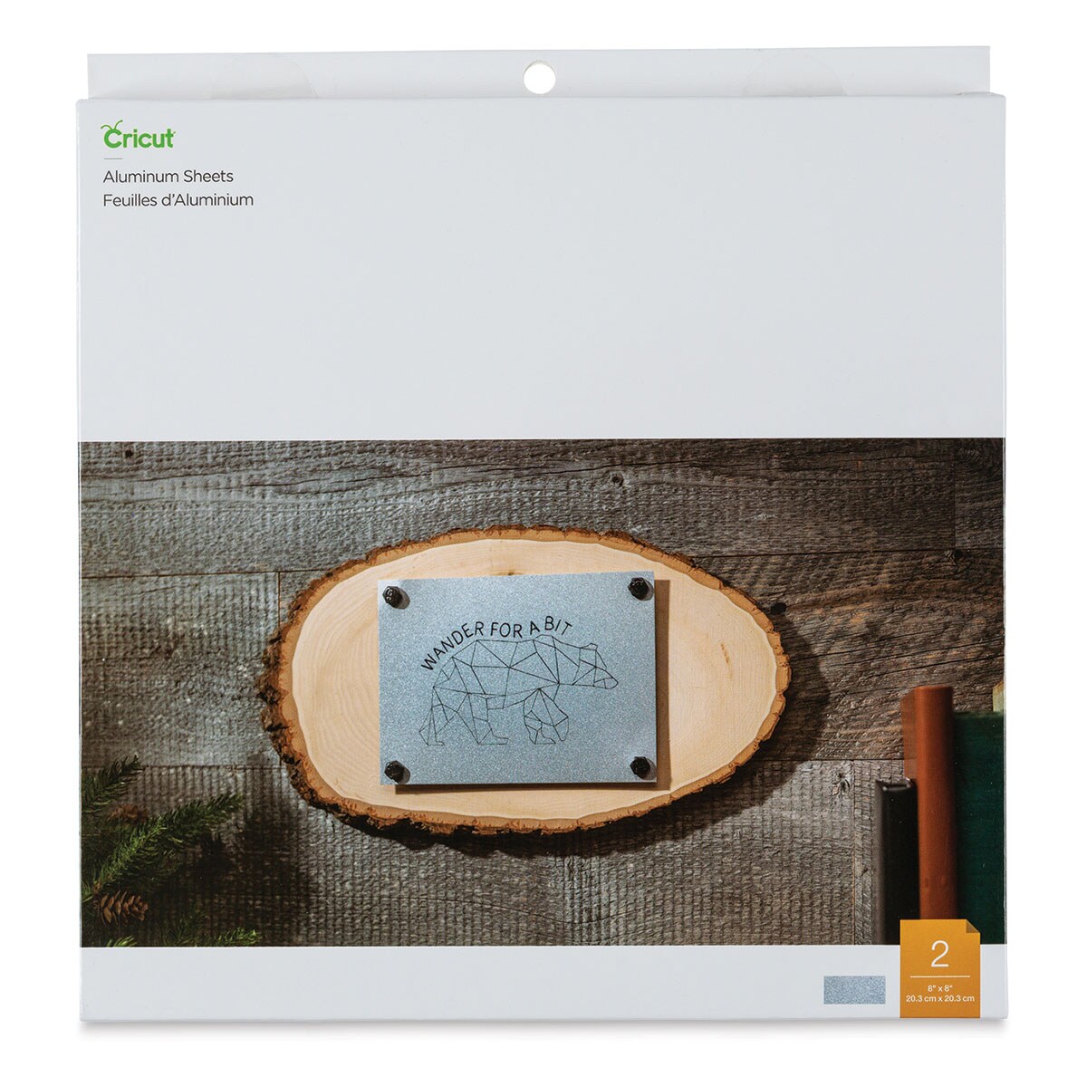 Cricut Aluminum Sheets - Silver, Pkg of 2, 8&#x22; x 8&#x22;
