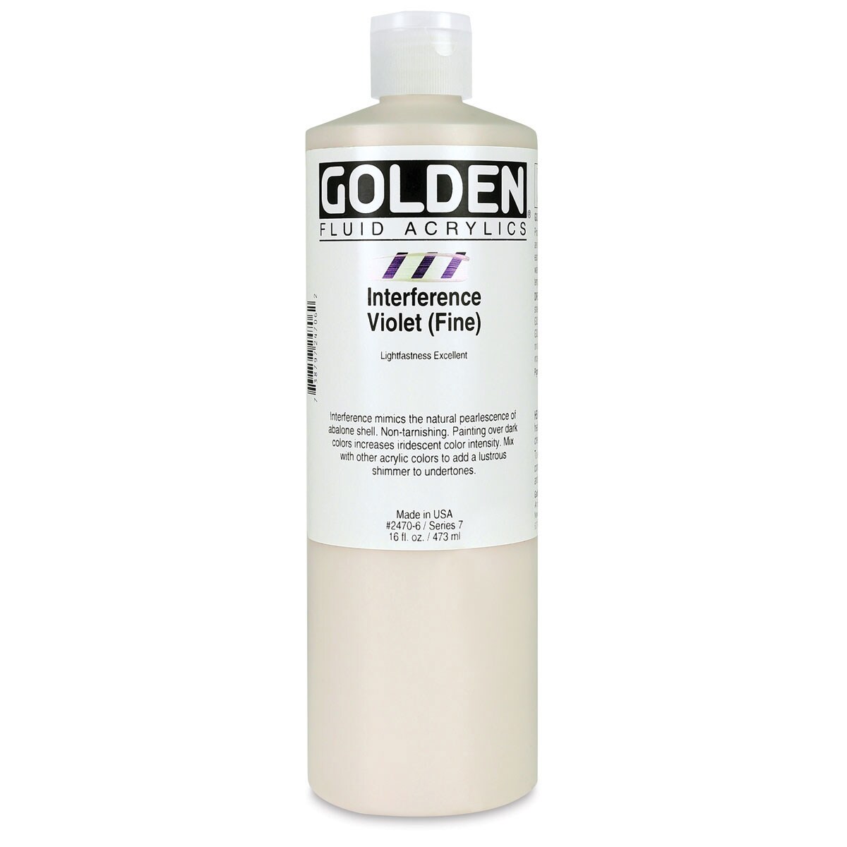 Golden Fluid Acrylics - Interference Violet (Fine), 16 oz bottle