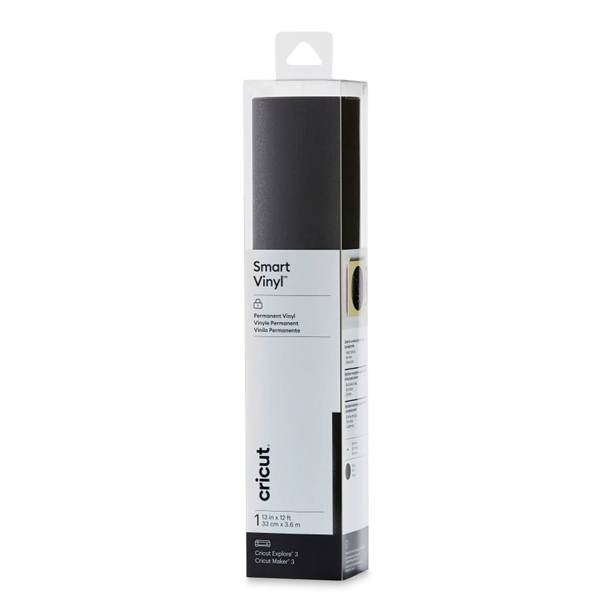 Cricut Permanent Smart Vinyl - Black, Shimmer, 13&#x22; x 12 ft, Roll