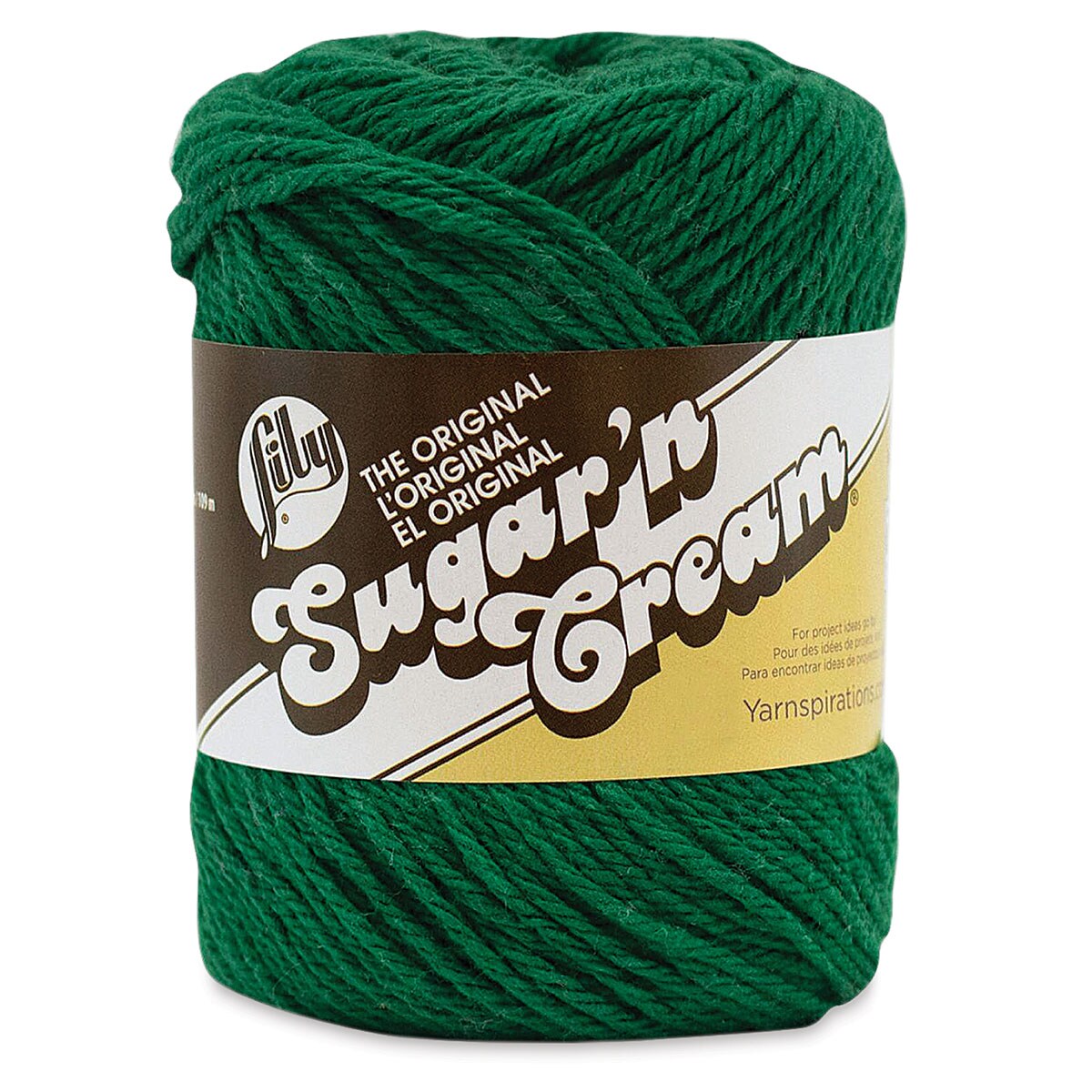 Lily Sugar N&#x27; Cream Yarn - 2.5 oz, 4-Ply, Dark Pine
