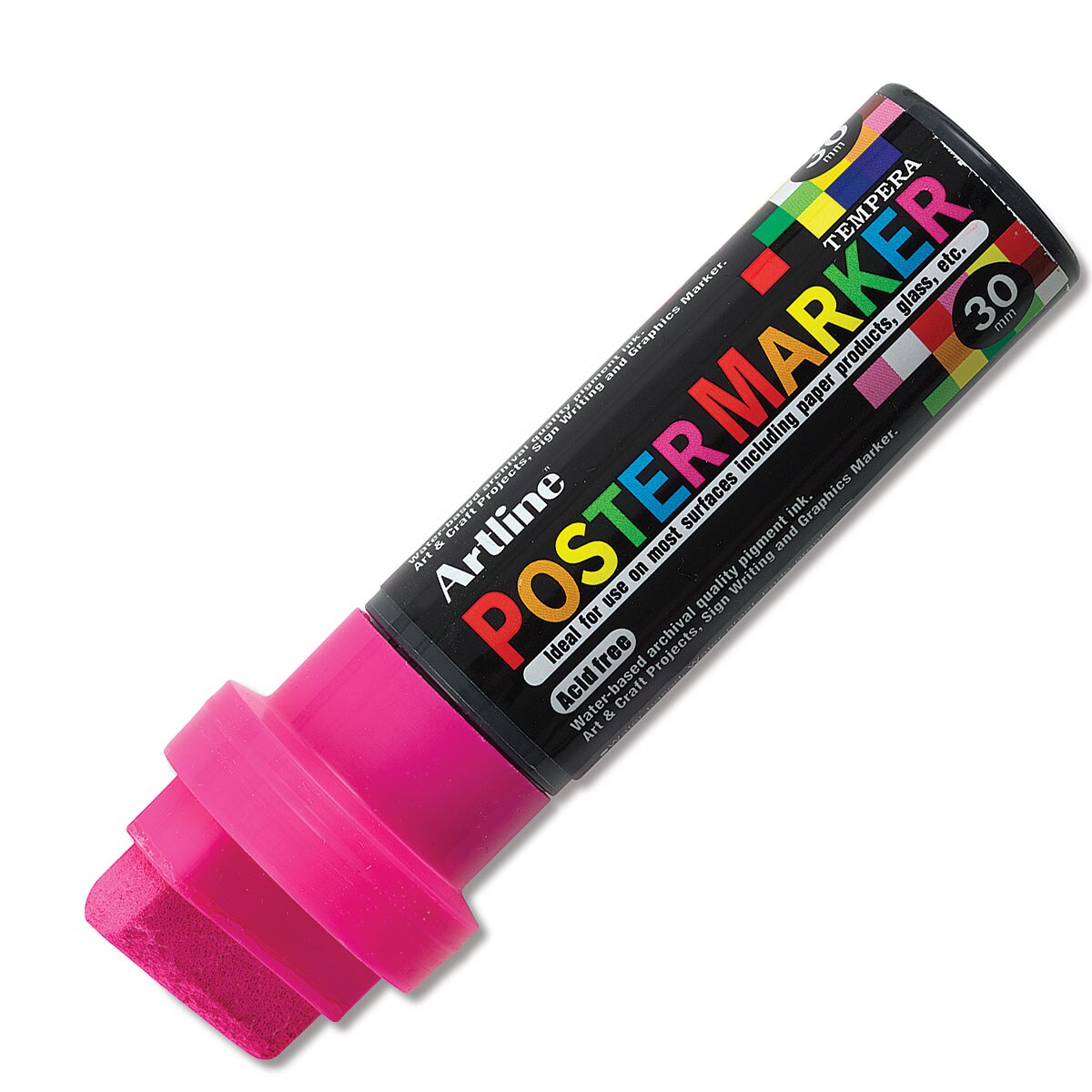 Artline Poster Markers - 30 mm Tip, Fluorescent Pink