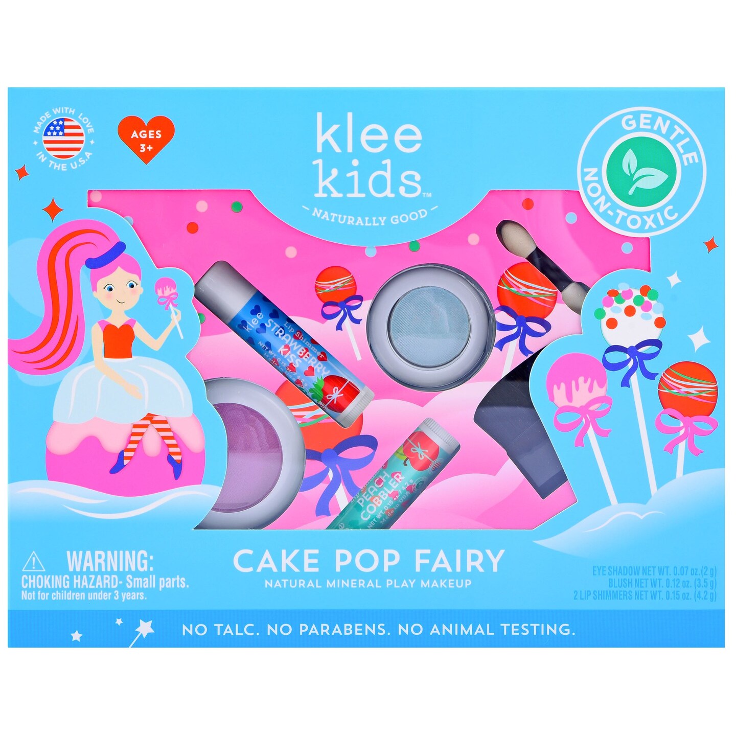 NEW!!! KLEE NATURALS CAKE POP FAIRY - NATURAL PLAY MAKEUP SET