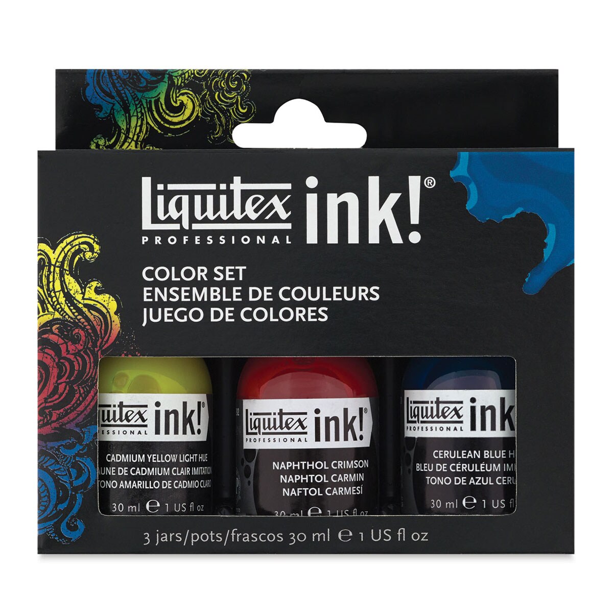 Liquitex Professional Acrylic Ink Set - Basic Colors, Set of 3, 30 ml