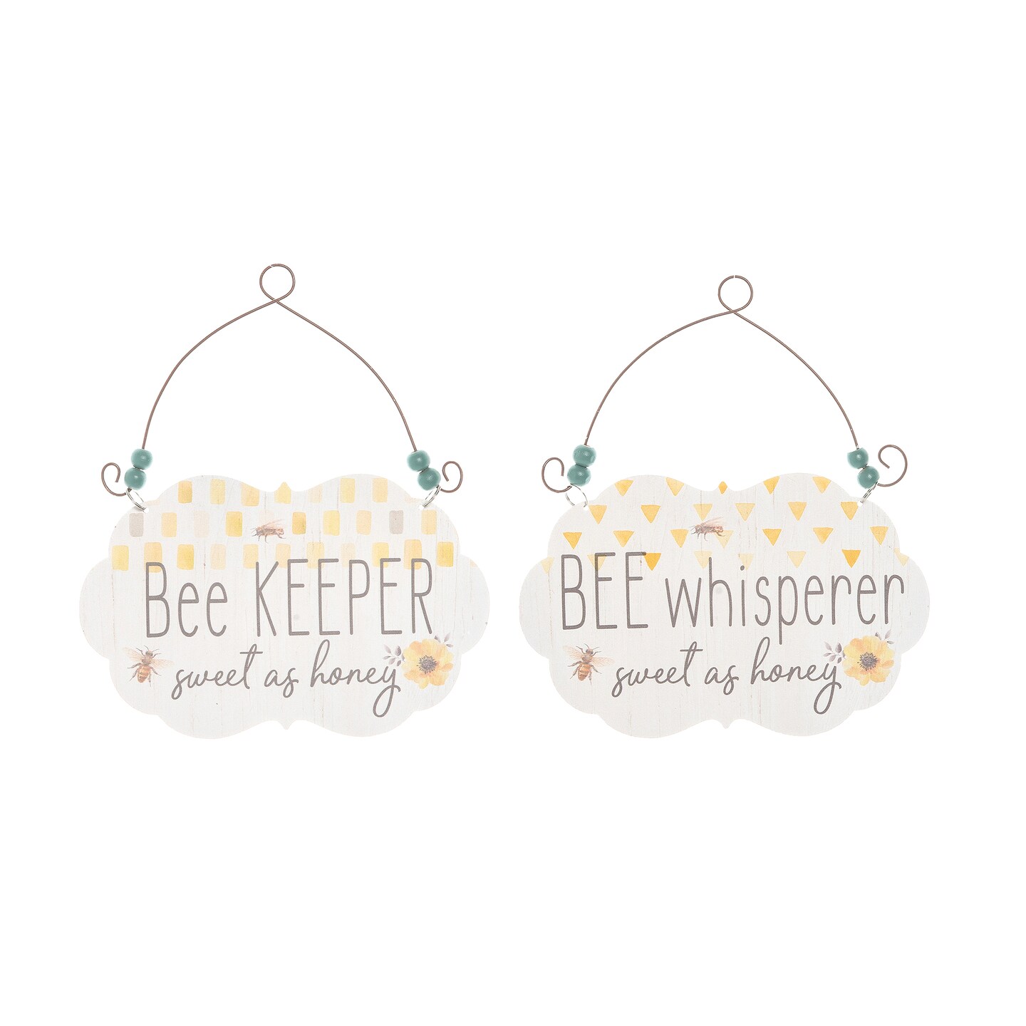 7&#x22; x 4.5&#x22; Bee Wall Plaque Set of 2