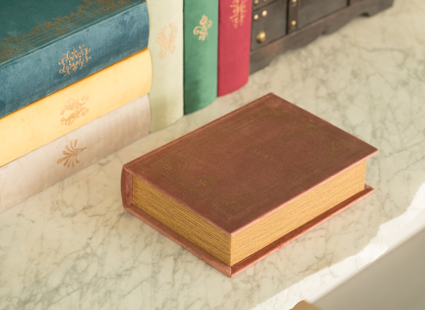 Decorative Vintage Book Shaped Trinket Storage Box