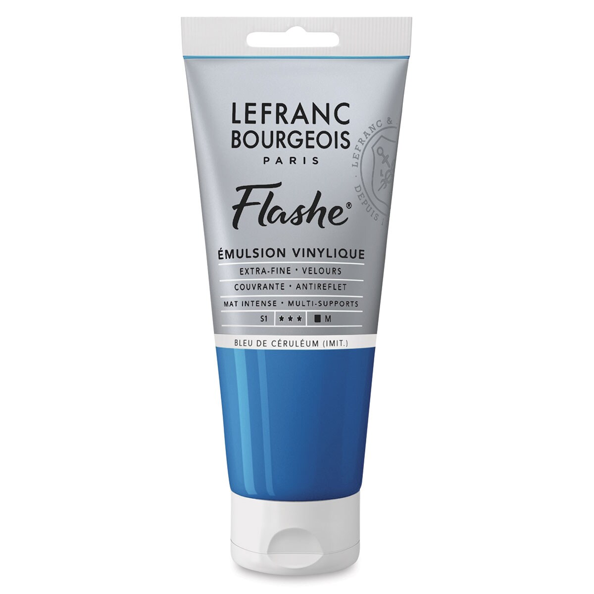 Lefranc & Bourgeois Flashe Vinyl Paint - Cerulean Blue, 80ml Tube