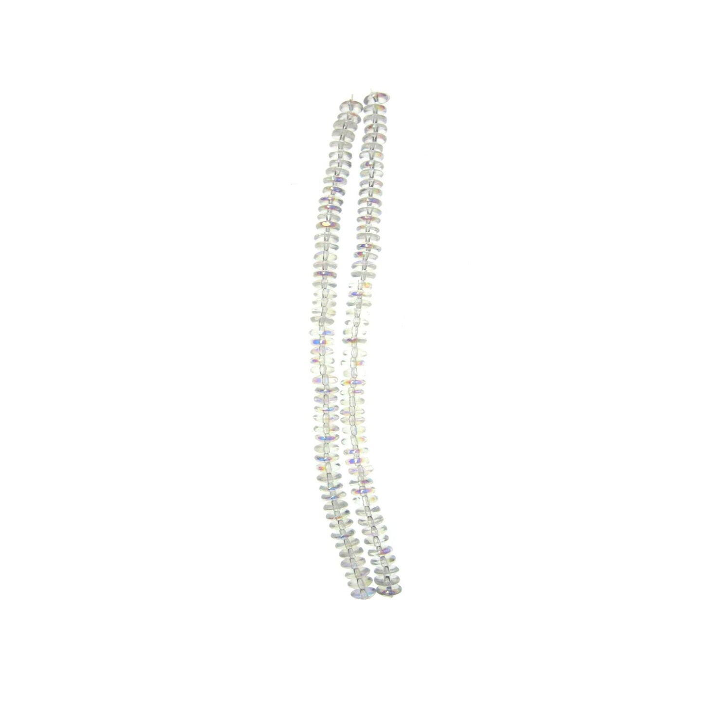 Crystal 6mm Donut AB Transparent Glass