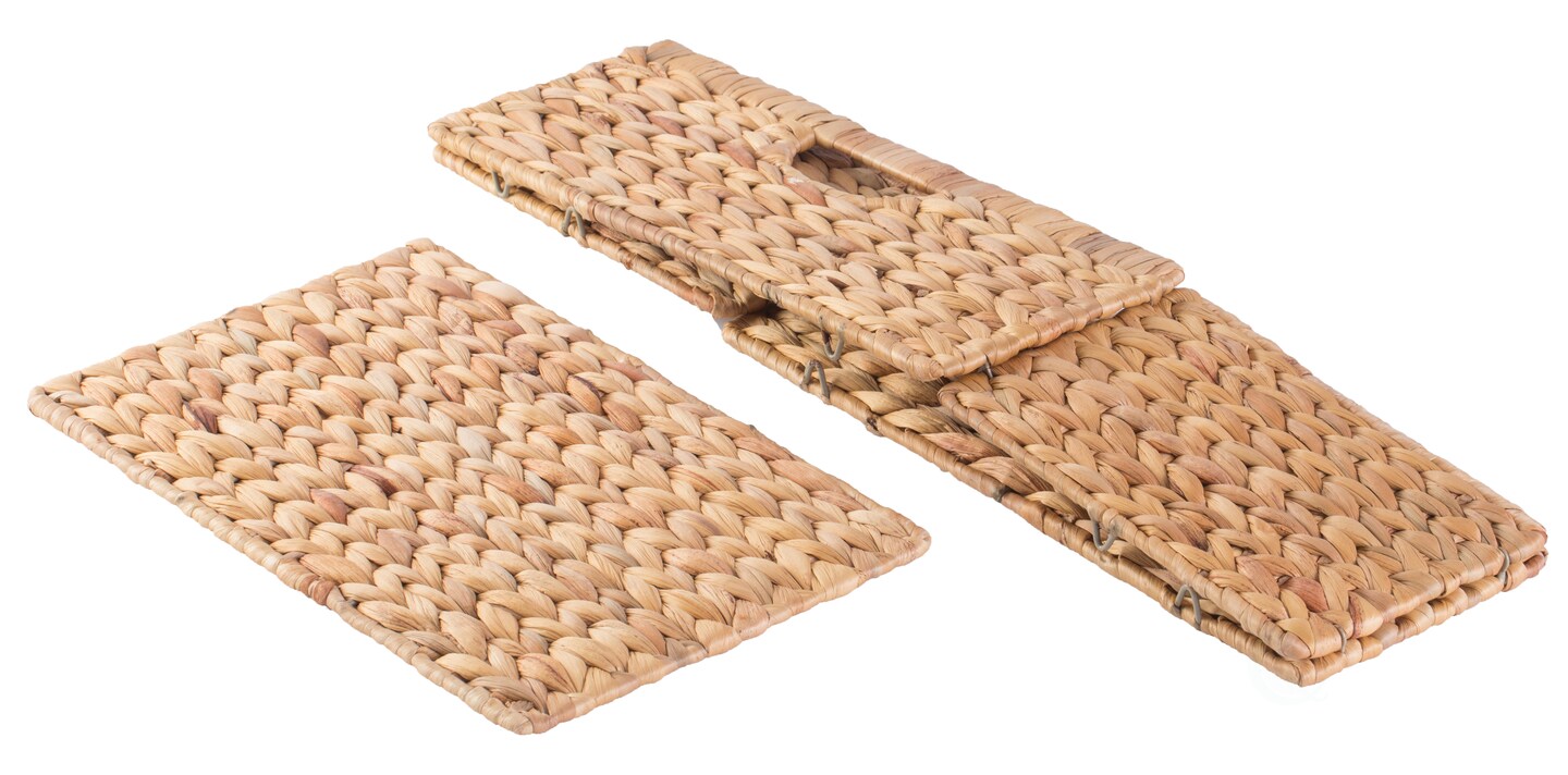 Vintiquewise Hyacinth Basket - Rustic Handwoven Multipurpose Foldable Storage Organizer Decorative Laundry Totes and Woven Storage Bin for Bedroom, Living Room, Bathroom, Pantry and Closet