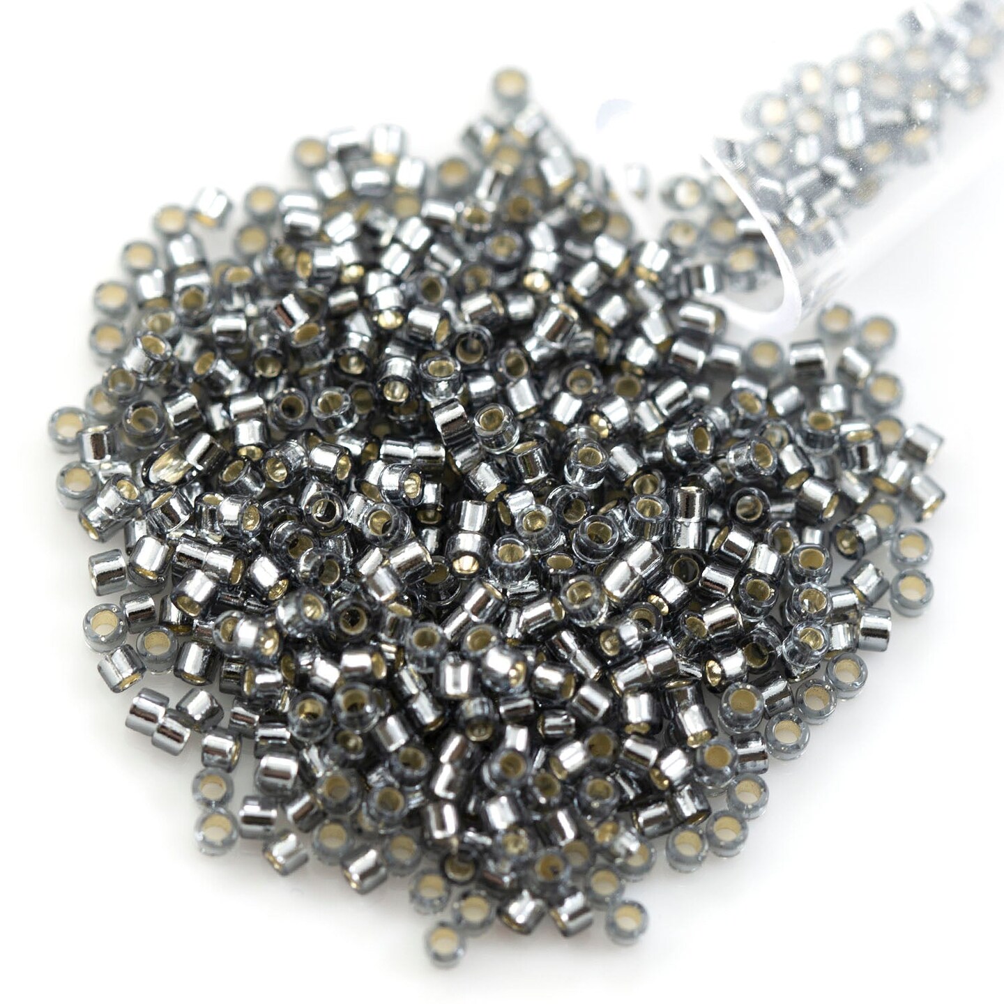Miyuki Delica Seed Bead 11/0 Silver Lined Pewter | Miyuki Beads | Michaels
