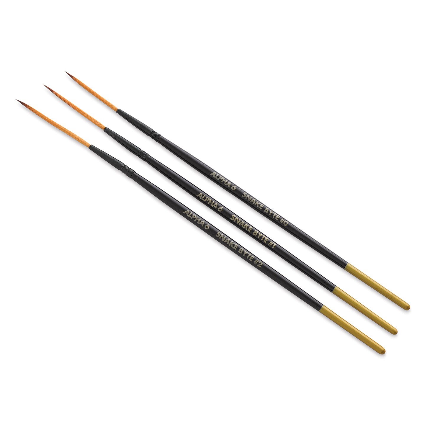 Alpha6 Synthetic Pinstriping Brushes - Snake Byte, Set of 3