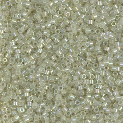 Miyuki Delica Bead 11/0, DB1765, Sparkling Celery Lined Opal AB, 5 grams