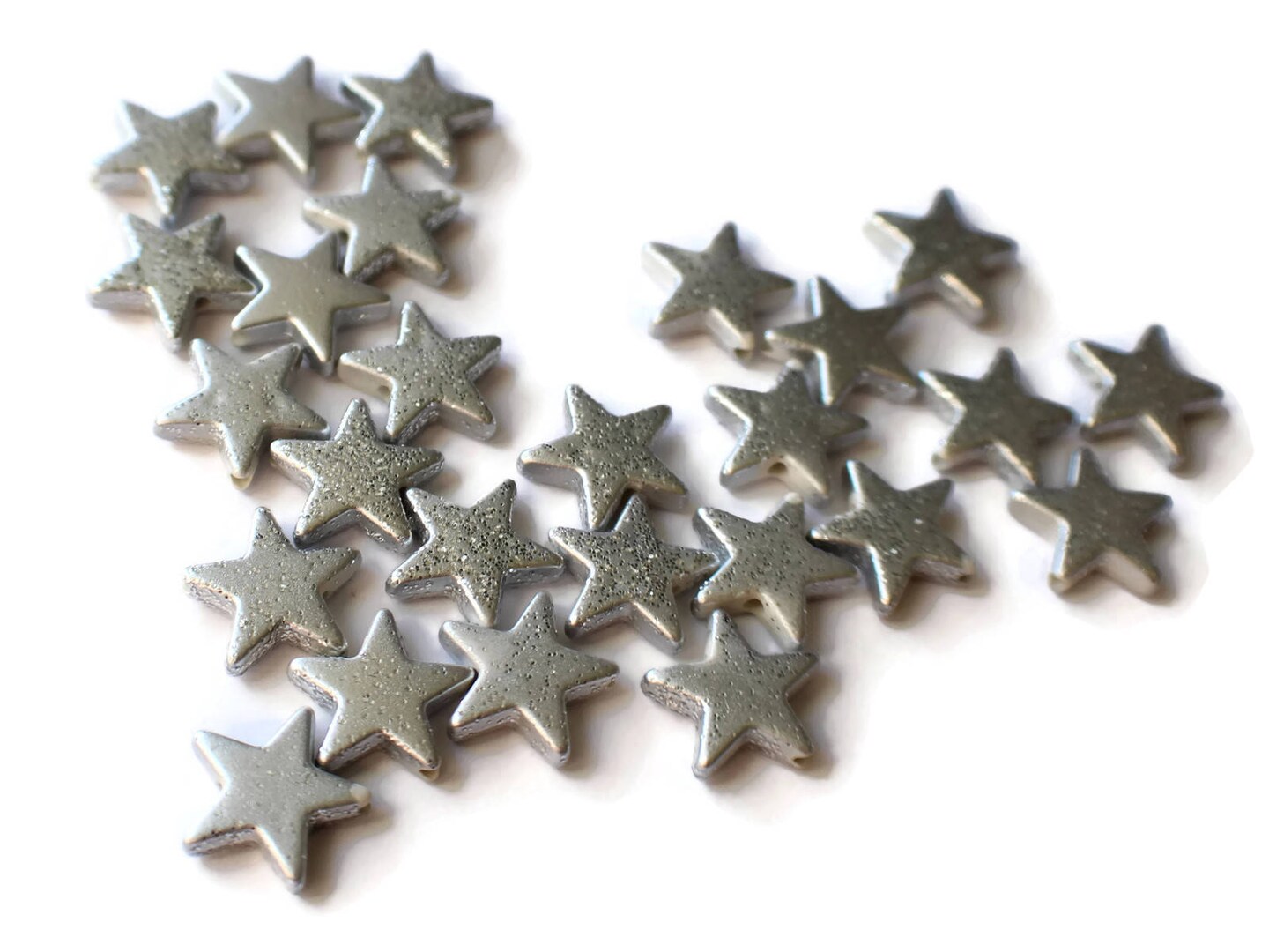 30 16mm Sparkly Star Beads Plastic Beads You Pick the Color
