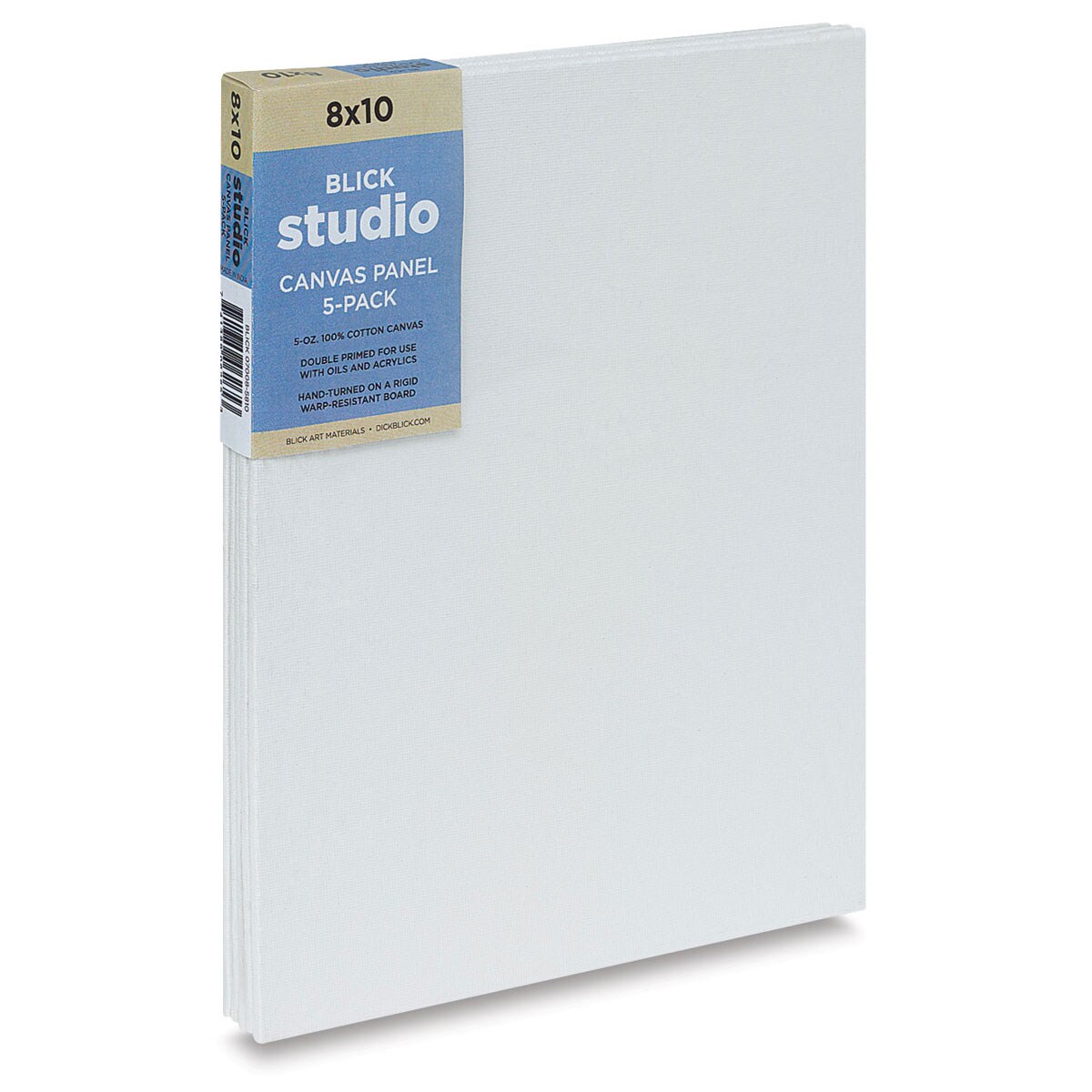 Blick Studio Cotton Canvas Panels - 8 inch x 10 inch, Pkg of 5