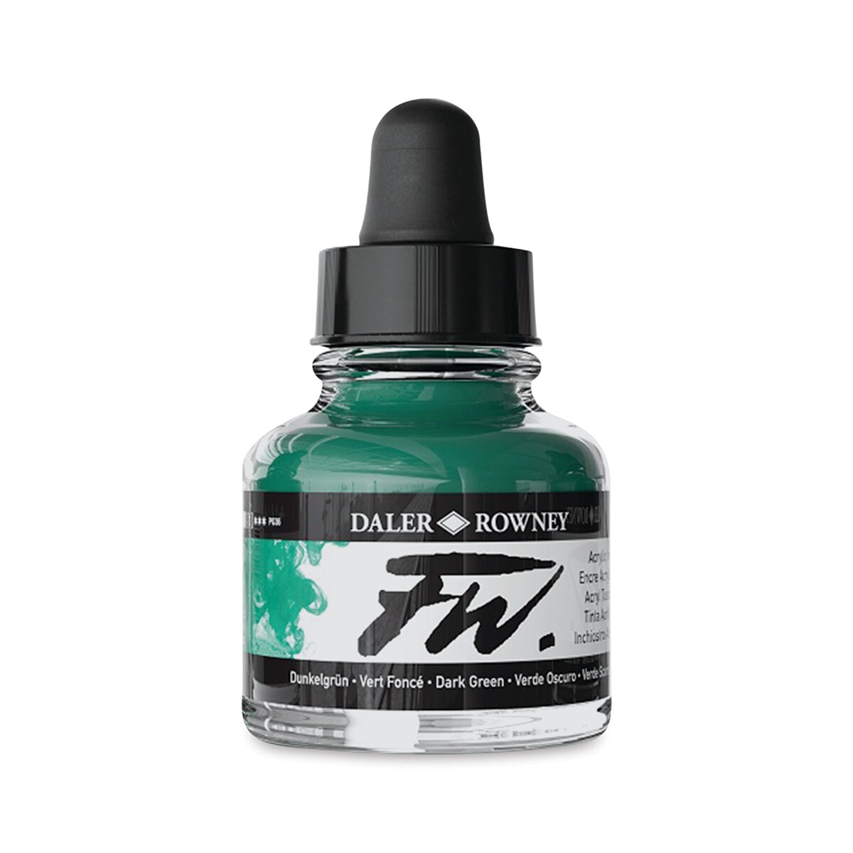 Daler-Rowney FW Acrylic Water-Resistant Artists Ink - 1 oz, Dark Green