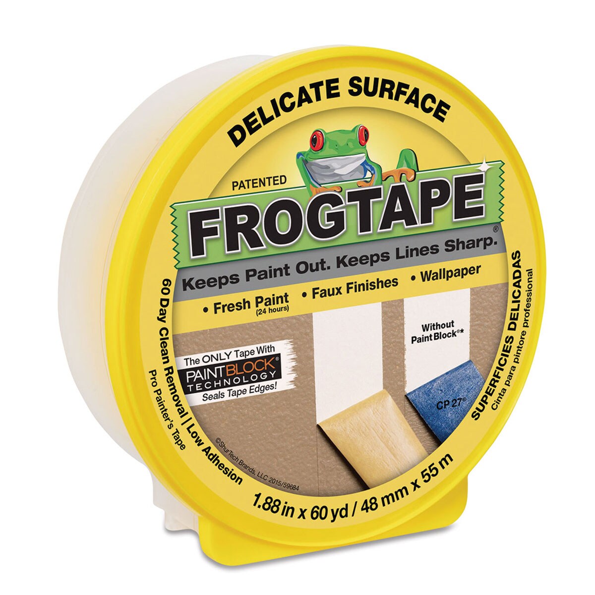 Shurtech FrogTape Masking and Painting Tape - 1.88&#x22; x 60 yds, Delicate Surface