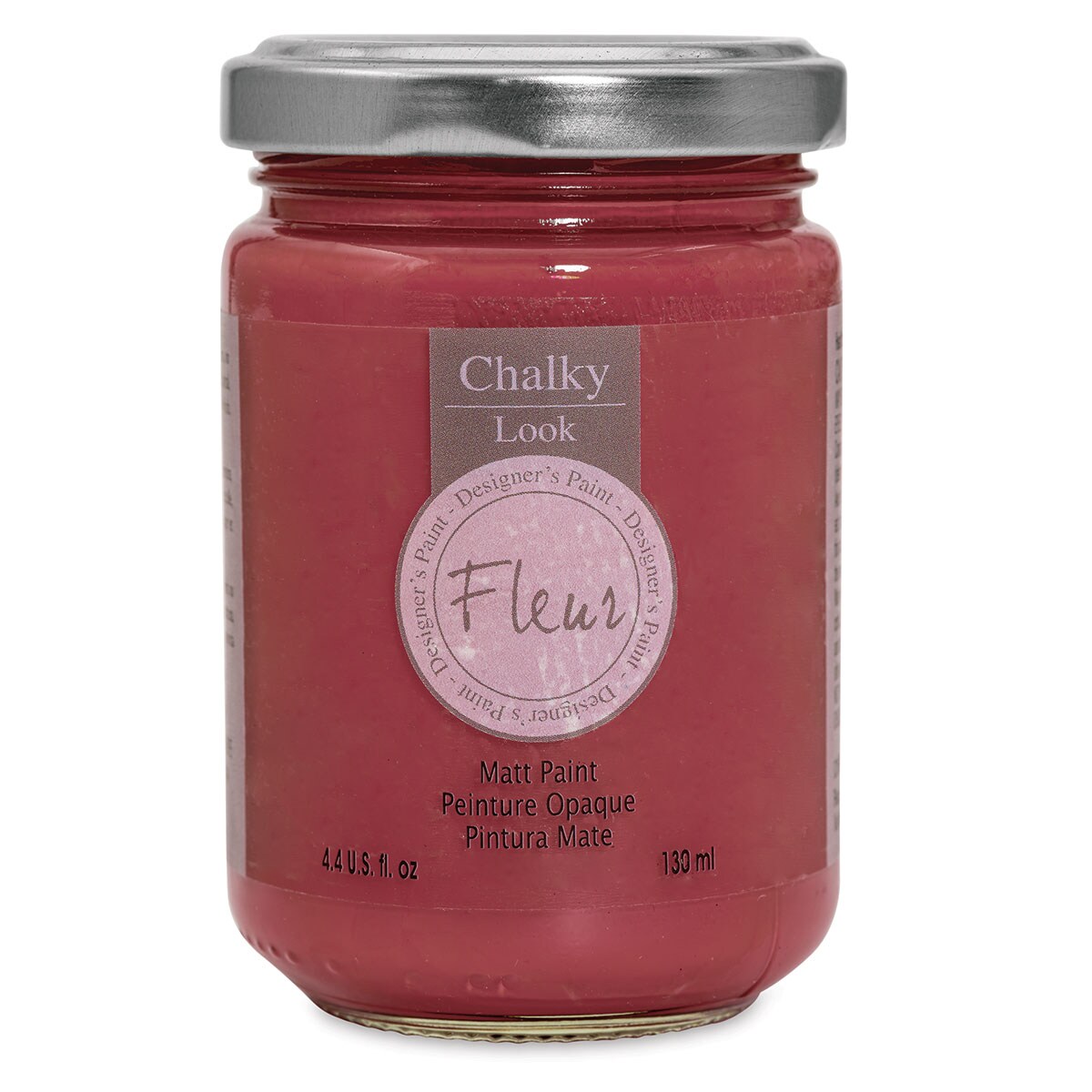 Fleur Chalky Look Paint - Red Oxide, 4.4 oz jar