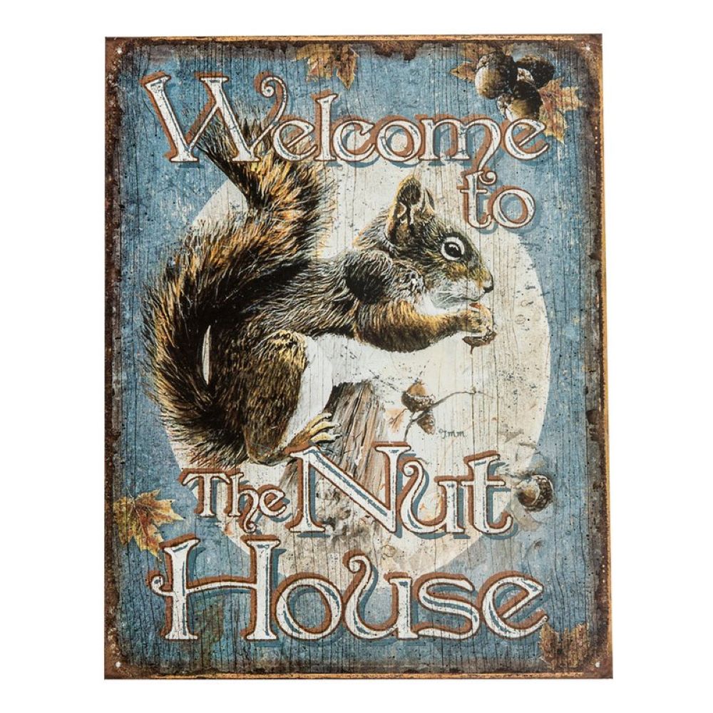 Nut House - Welcome Metal Tin Sign 12.5&#x22;w X 16&#x22;h Multi-ColoredNut House - Welcome Metal Tin Sign 12.5&#x22;w X 16&#x22;h Multi-Colored