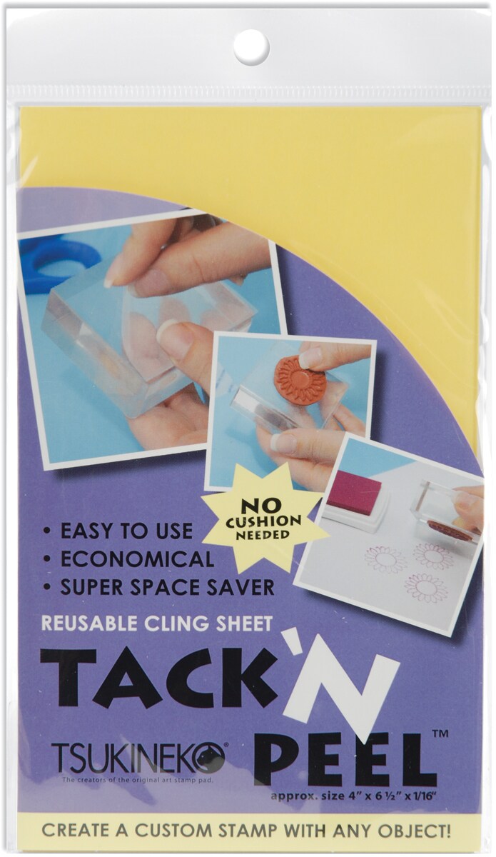 Tack &#x27;N Peel Reusable Cling Sheet-4&#x22;X6.5&#x22;