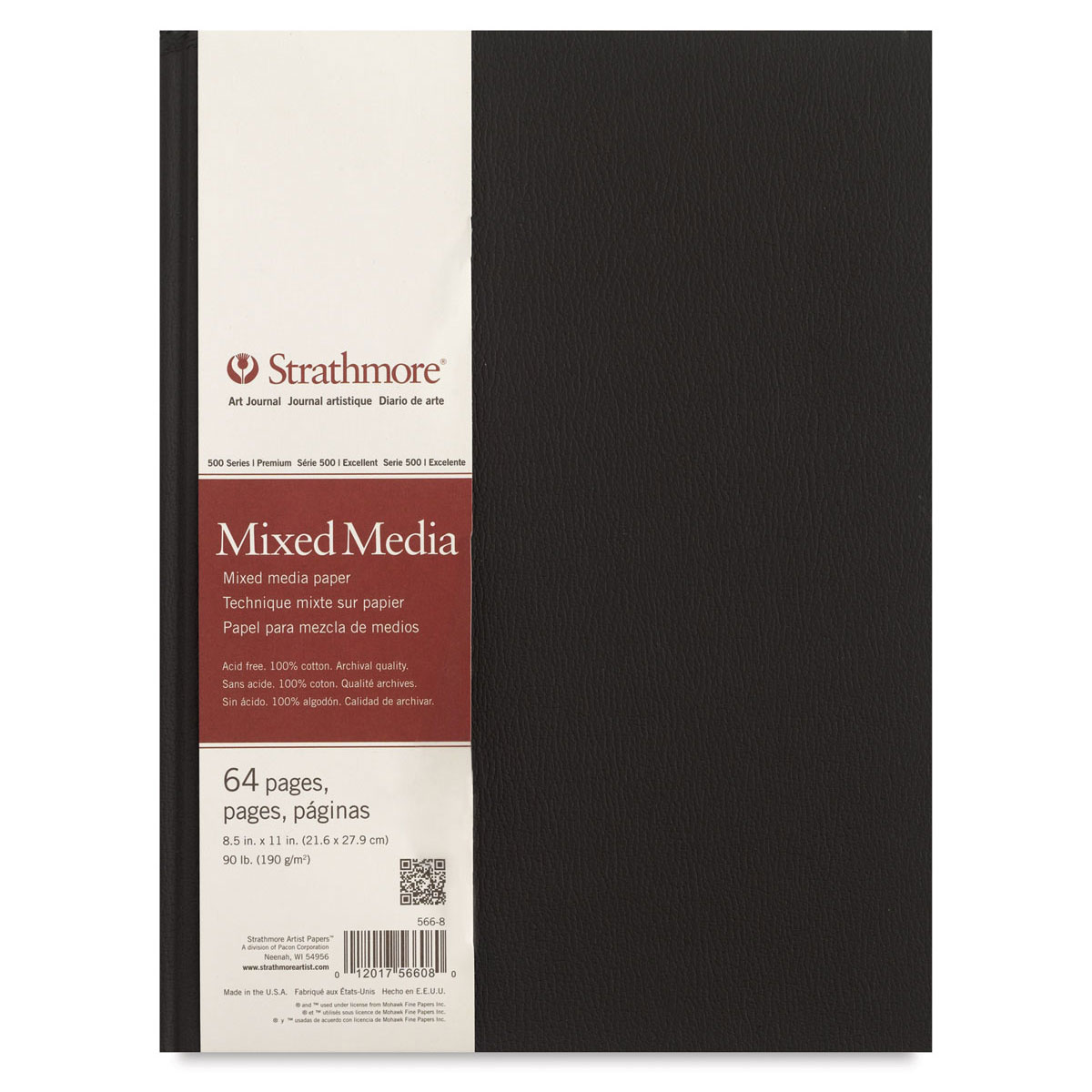 Strathmore 500 Series Mixed Media Art Journal - 11" x 8-1/2", 64 pages, Hardbound