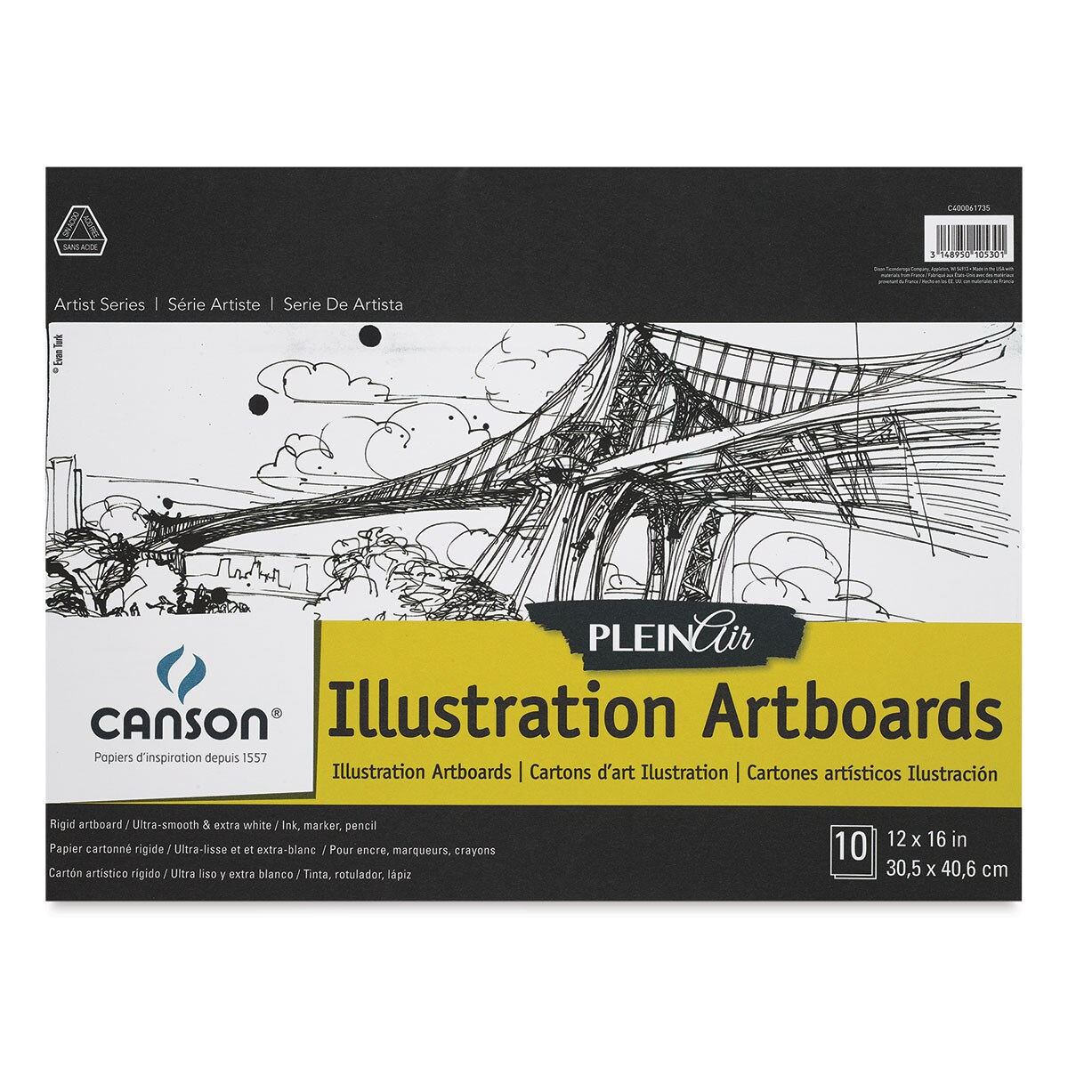 Canson Plein Air Illustration Art Board Pad - 16&#x22; x 12&#x22;, 10 Sheets