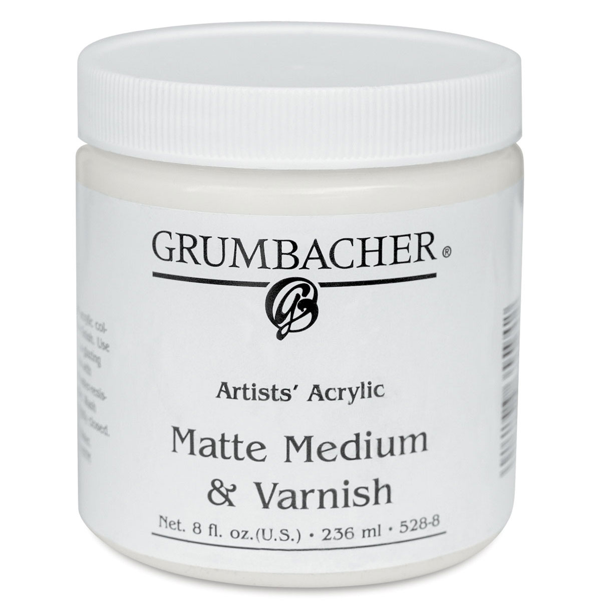 Grumbacher Artists' Acrylic Matte Medium and Varnish - 8 oz jar