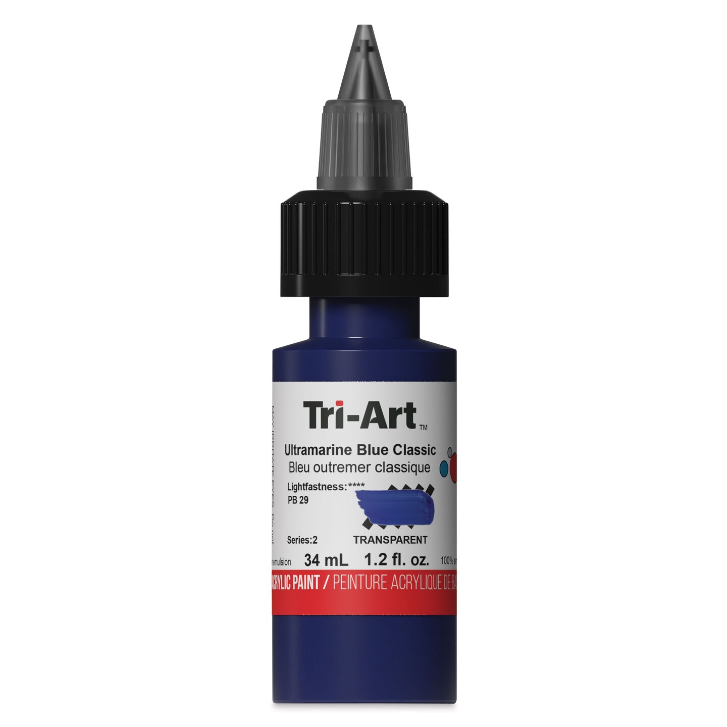 Tri-Art Low-Viscosity Artist Acrylic - Ultramarine Blue Classic, 34 ml Tube