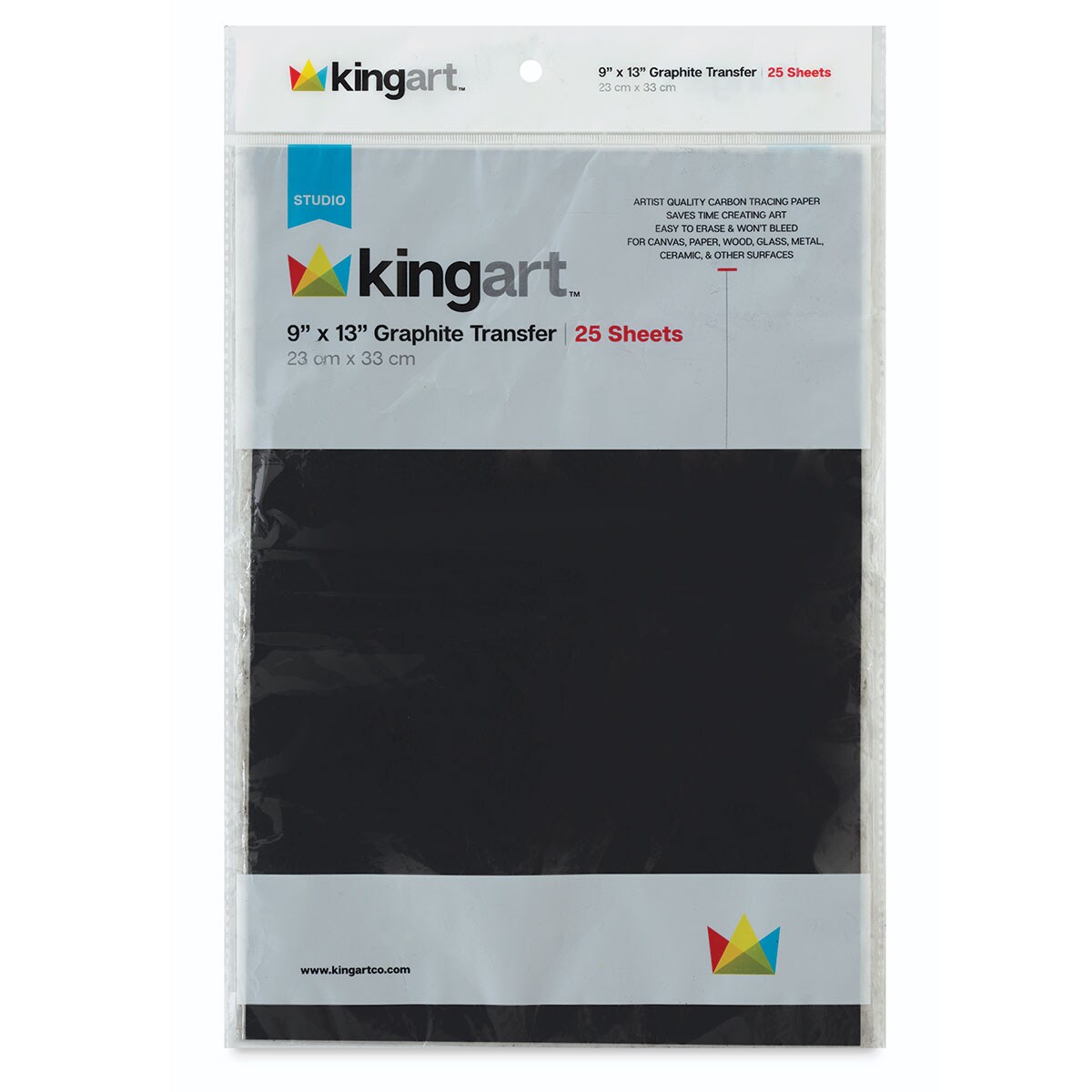 Kingart Graphite Transfer Paper - 25 Sheets, 9&#x22; x 13&#x22;