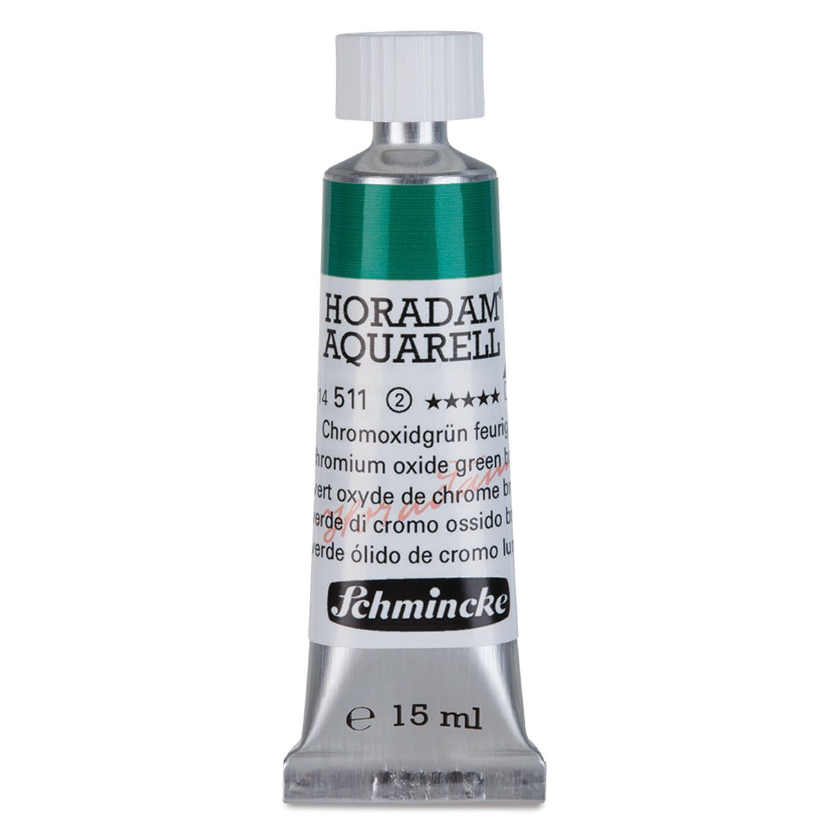 Schmincke Horadam Aquarell Artist Watercolor - Chromium Oxide Green Brilliant, 15 ml tube