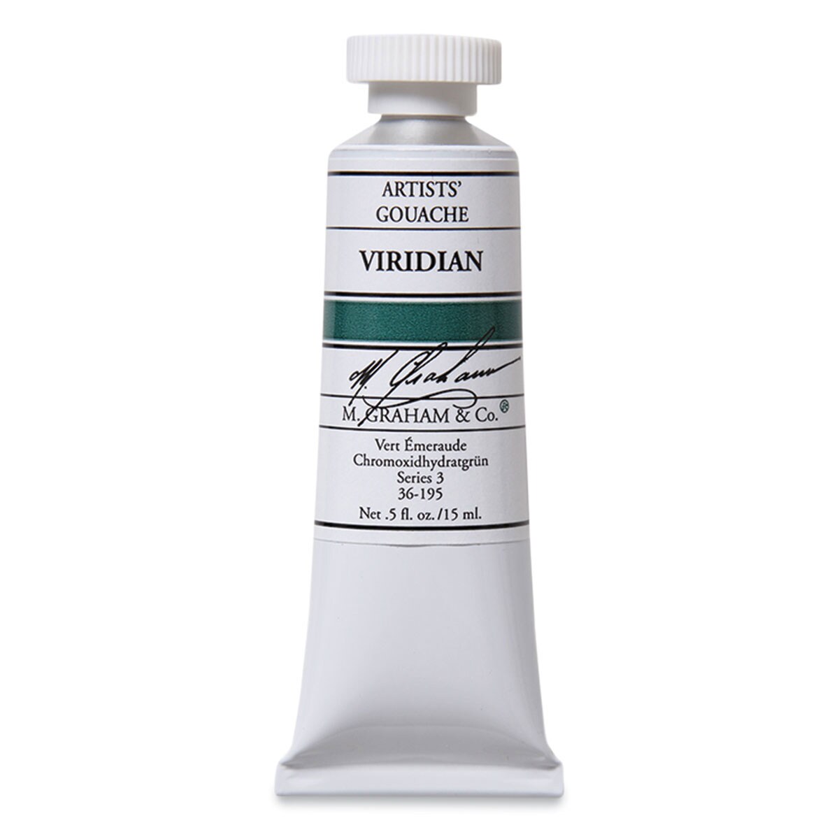 M. Graham Artists&#x27; Gouache - Viridian, 15 ml tube